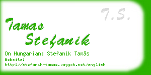 tamas stefanik business card