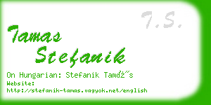 tamas stefanik business card